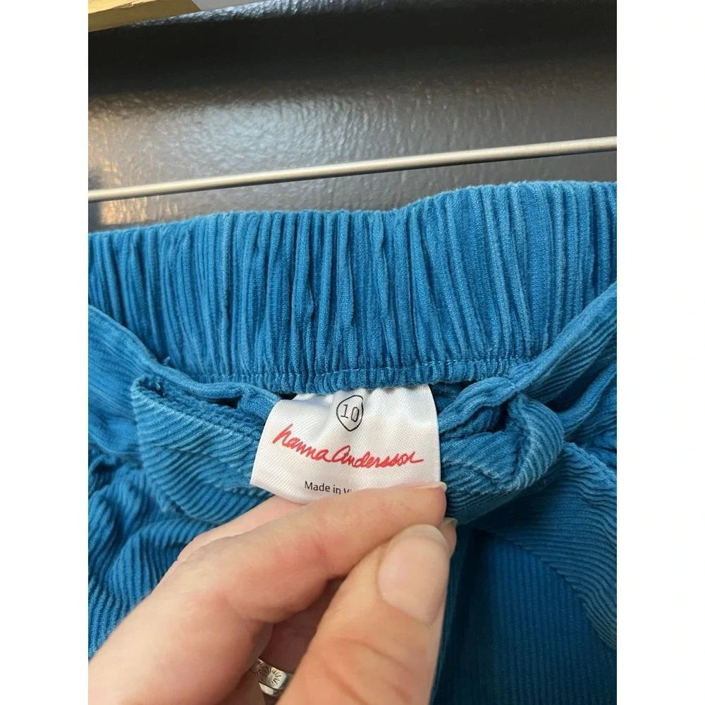 Hanna Andersson Blue Corduroy Skirt With Bow Detail Size 100